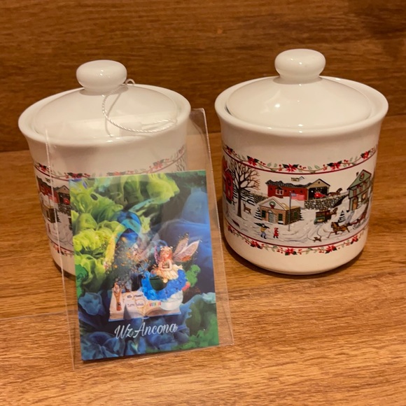 2 set Christmas Jar, cotton, candy, sugar ceramic jar multi use - Picture 2 of 5